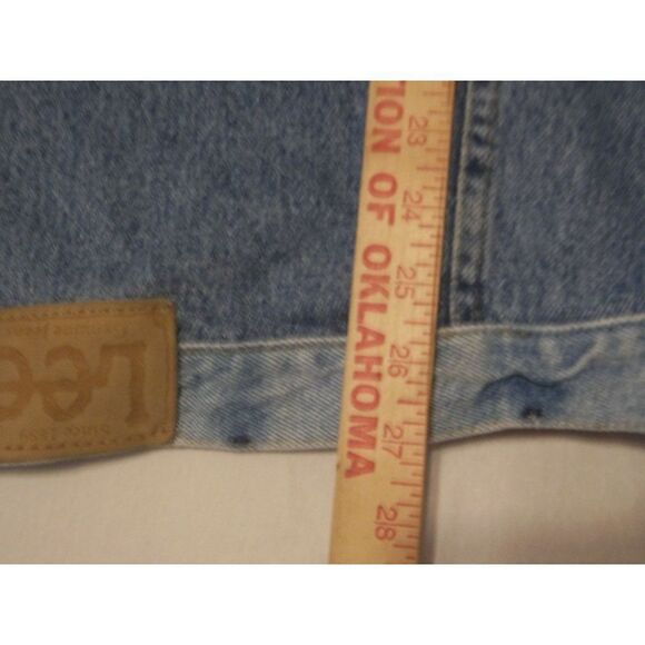 Lee Jeans Jacket Women Sz L Blue Denim Double Breasted Reworked Vintage‎ - Picture 6 of 6